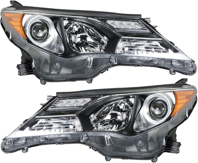 labwork Headlights Replacement for 2013-2015 Toyota RAV4 RAV-4 Halogen Headlamps Front Light Pair Driver Passenger Side