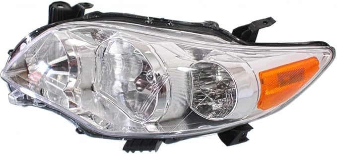 Replacement For Toyota 2011 2012 2013 Corolla Base/CE/LE Headlight Assembly, Japan Built, DOT/SAE Compliant, Right & Left Side, TO2519131, TO2518131, OEM 81170-12F10, OEM 81130-12F10