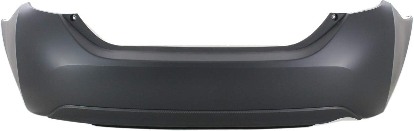 Go-Parts - Rear Bumper Cover for Toyota Corolla 2014-2019, Upper Section Primed (Ready to Paint), Lower Section Textured, Replacement 2015 2016 2017 2018