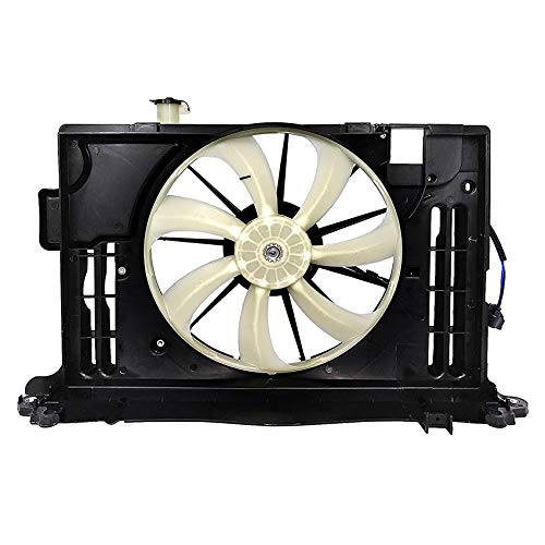RAREELECTRICAL New Cooling Fan Compatible with Toyota Corolla 2017-2019 by Part Number 163610T040 163610T041 163630T020 167110T130 167110T131 To3115181 16361-0T040 16361-0T041 16363-0T020 16711-0T130