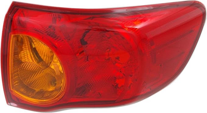 Go-Parts - Tail Light for Toyota Corolla 2009-2010, Right (Passenger) Side, Lens and Housing, Suitable for Japan Built Vehicle, Replacement