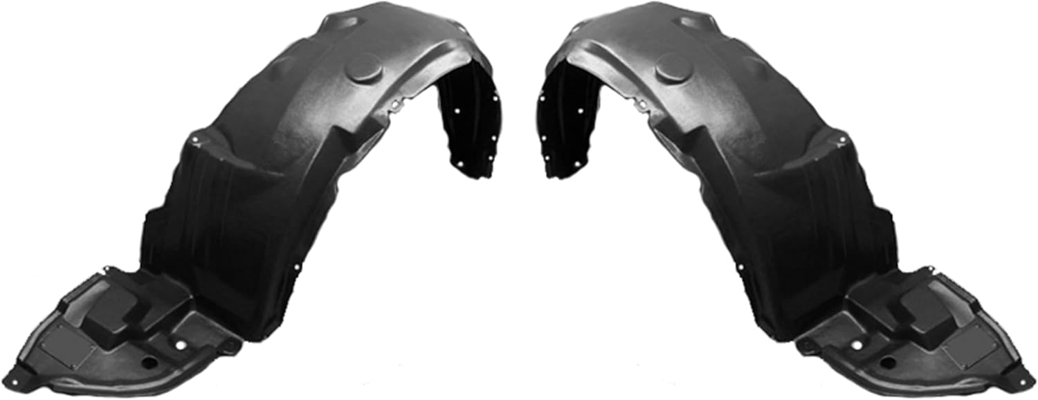 Go-Parts - Pair/Set - for Front Fender Liners (Splash Shields) Replacement Left & Right (Driver & Passenger) for Toyota Corolla 2009-2010, Vacuum Form, Sedan 53876-02260 53875-02260