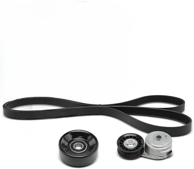 A-Premium Engine Serpentine Belt Drive Kit with Tensioner & Idler Compatible with Chevrolet, GMC, Isuzu, Oldsmobile & Workhorse Cars - C1500 2500 3500, Tahoe, Savana, Express & More, 4.3L 5.0L 5.7L
