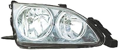 Right Headlight compatible with Toyota Avensis 2000 2001 2002 2003 VP1361P Front Car Light Lamp Headlamp Passenger Side Headlights Assembly Projector Chrome LHD
