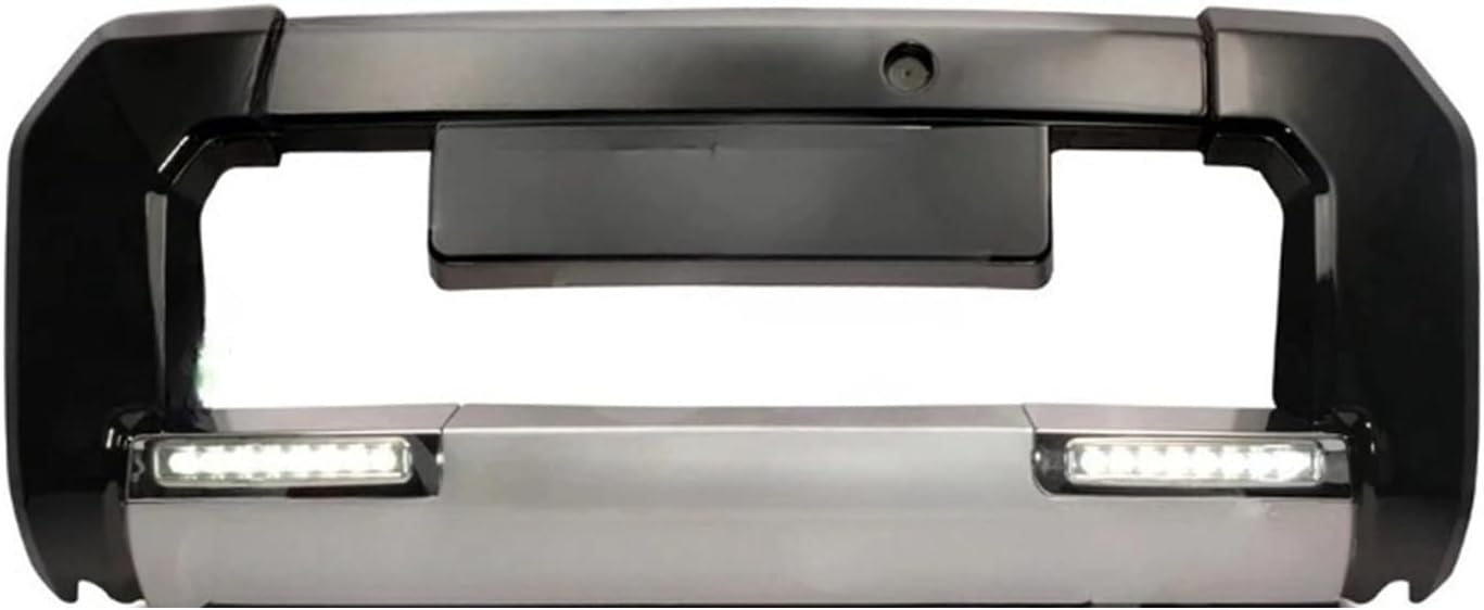 Auto Front Bumper with Drl Compatible for Hilux Vigo 2008 2009 2010 2011 2012 2013 2014 Exterior ABS Bumper Cover Auto Parts(Black)