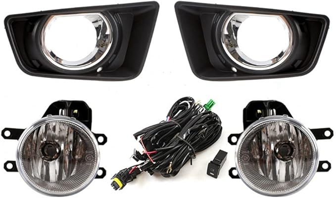 Car Fog Lights Replacement for TOYOTA HILUX REVO(GCC/Steel Bumper Type) 2015 2016 Front Fog Lights Bumper Lamps Kit