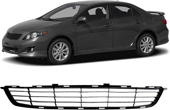 Shelita Front Bumper Lower Grille Grill Compatible with Toyota Corolla 2009 2010 Direct Upgraded Replacement 53112-12210