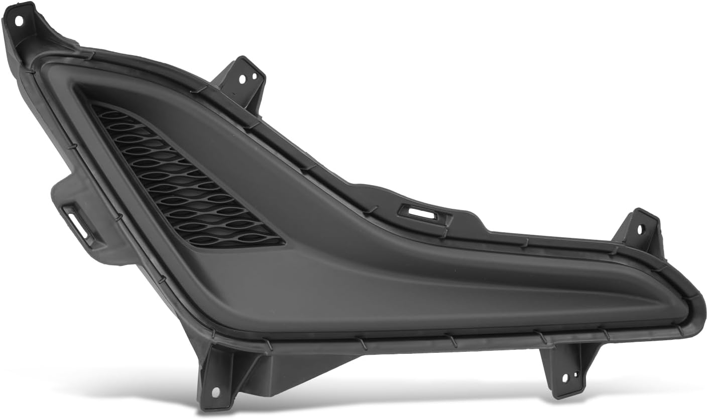 Auto Dynasty [Non Fog Light Style] HY1039124 Front Fog Light Cover Compatible with Elantra 2014-2016, Passenger Right Side, Smooth Black