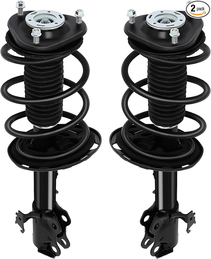cciyu Complete Struts Shock Absorbers Fits 2006-2012 Toyota RAV4, Front Pair, Black