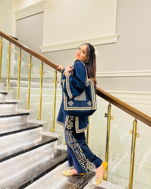 Printed Co Ord set with free tote bag