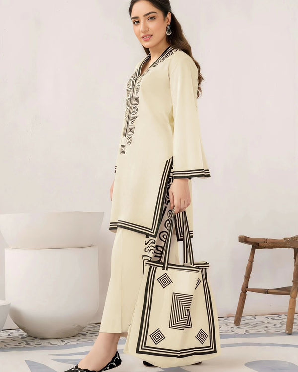 Printed Co Ord set with free tote bag