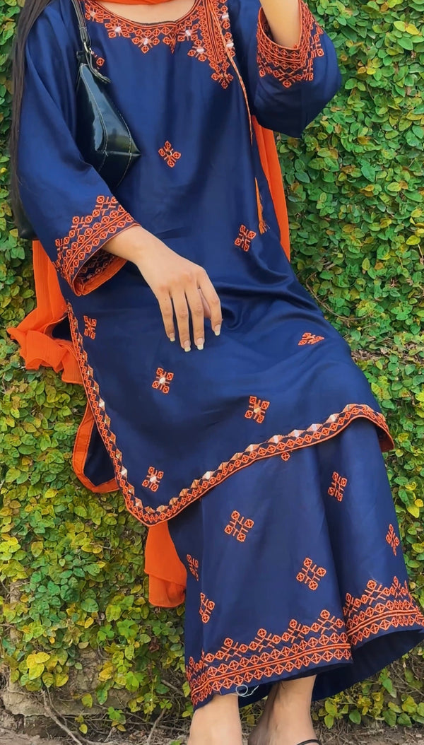 Balochi Embroidered  Traditional Outfit