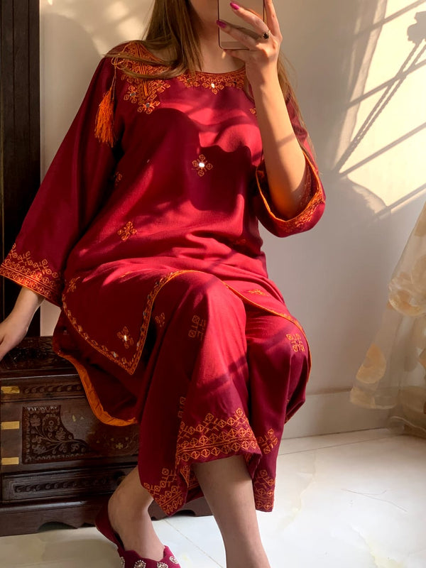 Balochi Embroidered  Traditional Outfit