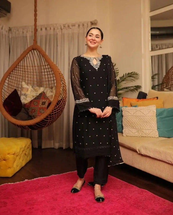 Hania amir shefon 3pc