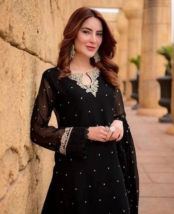 Hania amir shefon 3pc