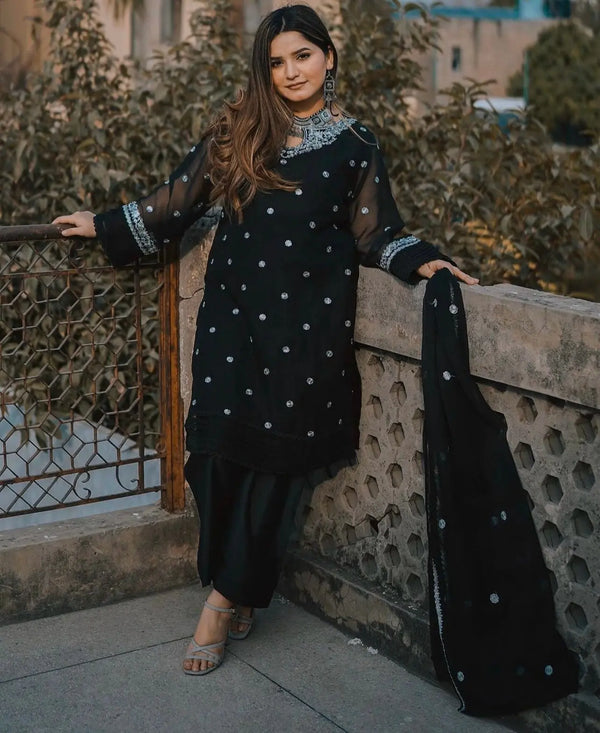 Hania amir shefon 3pc