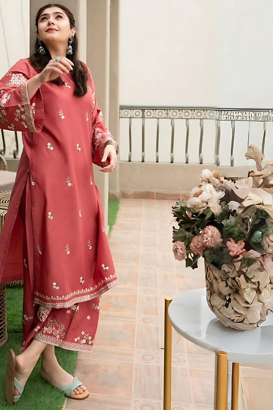  Blush Pink Embroidered 2-Piece – Eid Festive Collection 2025