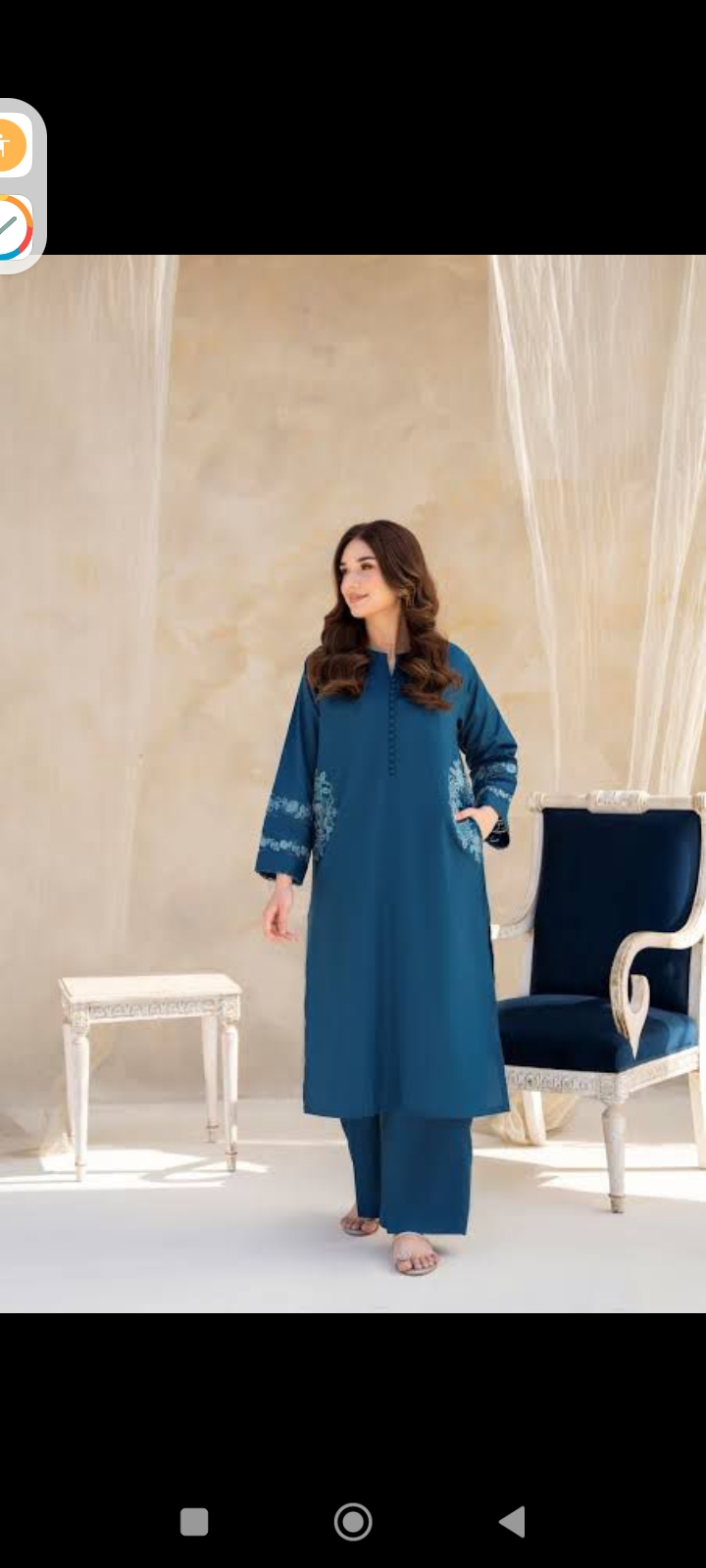 Chic embroidered pocket 2pc - Tyba Clothing 