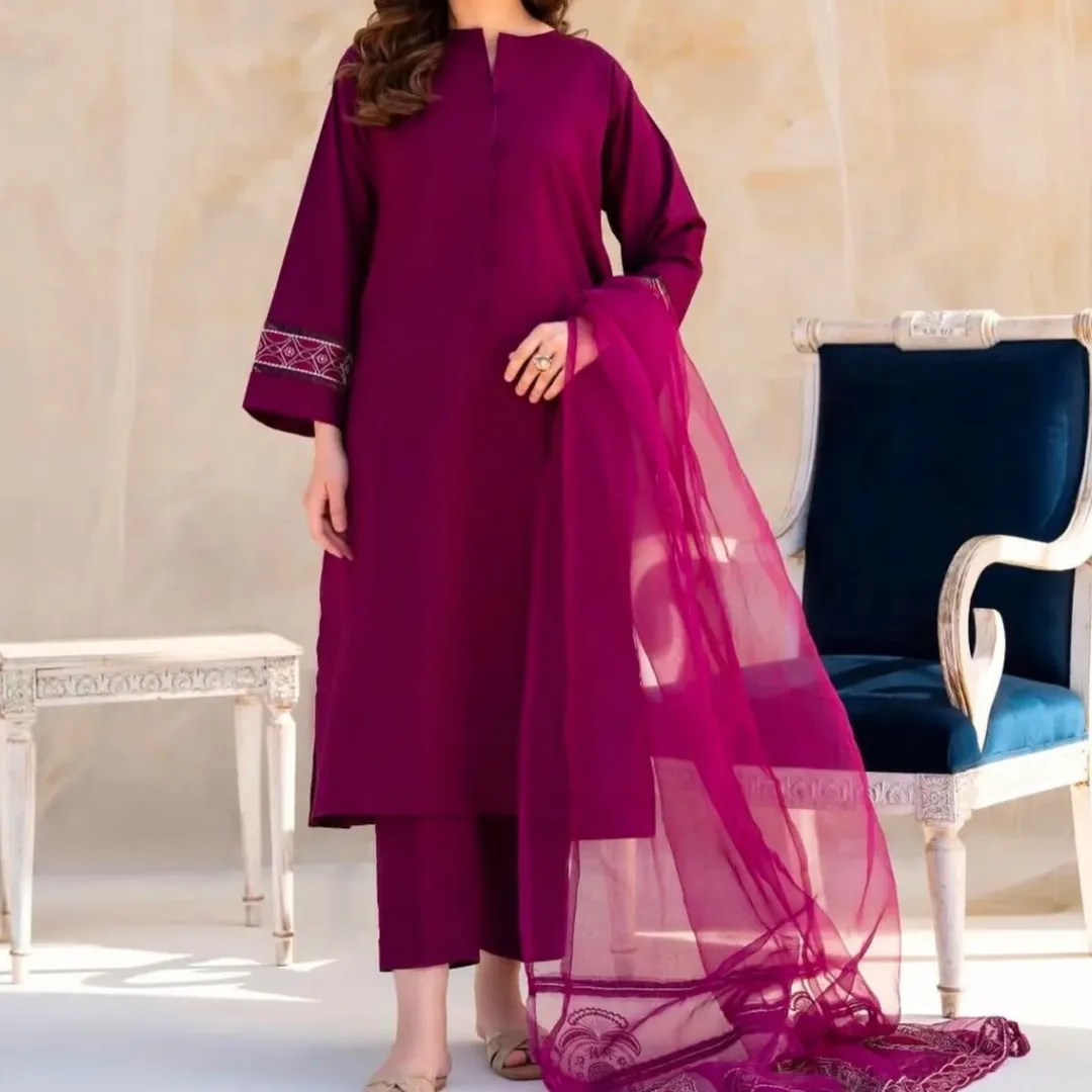 Calico Embroidery 3pc - Eid Collection - Tyba Clothing