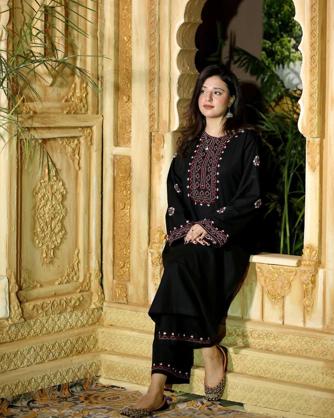 Sindhi Embroidered Stiched 2pc - Tyba Clothing 