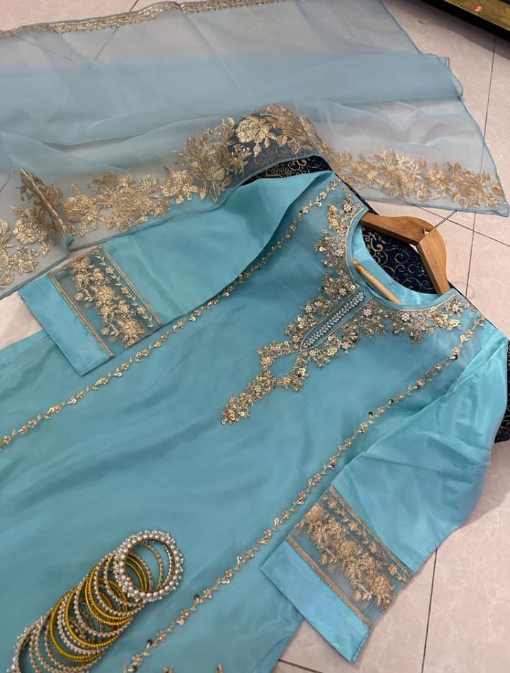 Fancy handmade embroidery 3pc - Tyba Clothing 