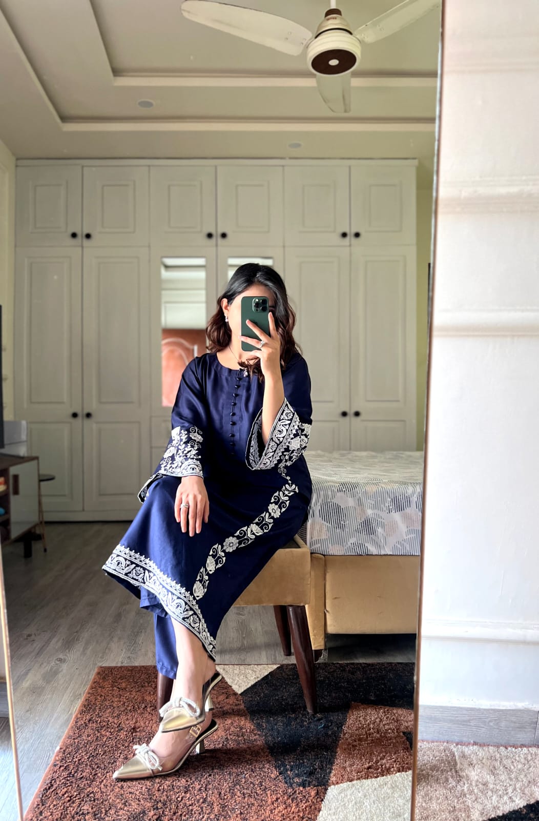 Arzu embroidery Long length 2pc - Tyba Clothing