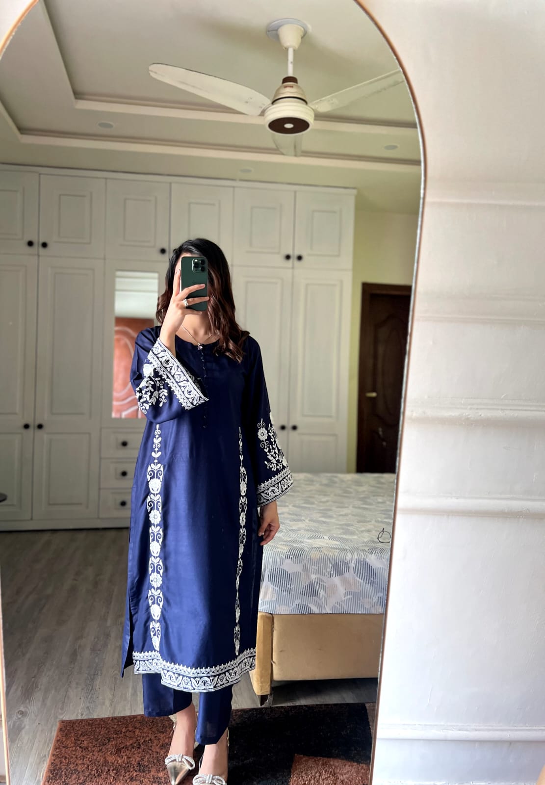 Arzu embroidery Long length 2pc - Tyba Clothing 