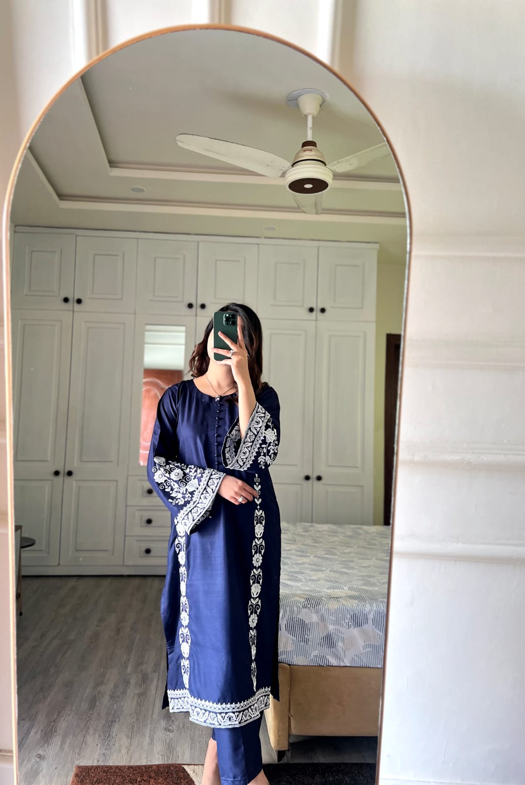 Arzu embroidery Long length 2pc - Tyba Clothing 