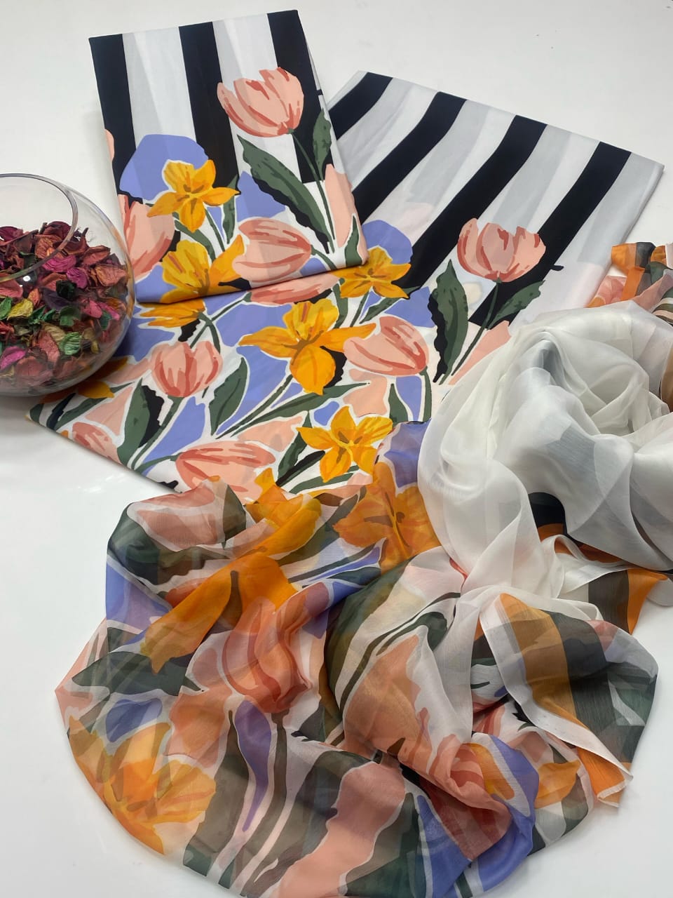 Hania unstiched 3pc - Tyba Clothing 
