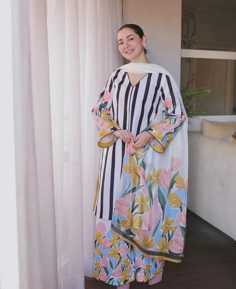 Hania unstiched 3pc - Tyba Clothing 