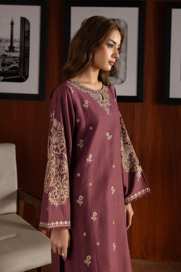 Mauve embroidered 2pc