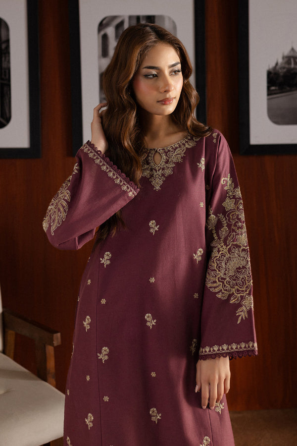 Mauve embroidered 2pc