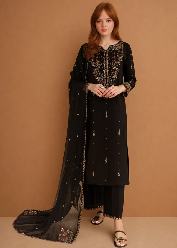 Parsa stiched embroidery 3pc