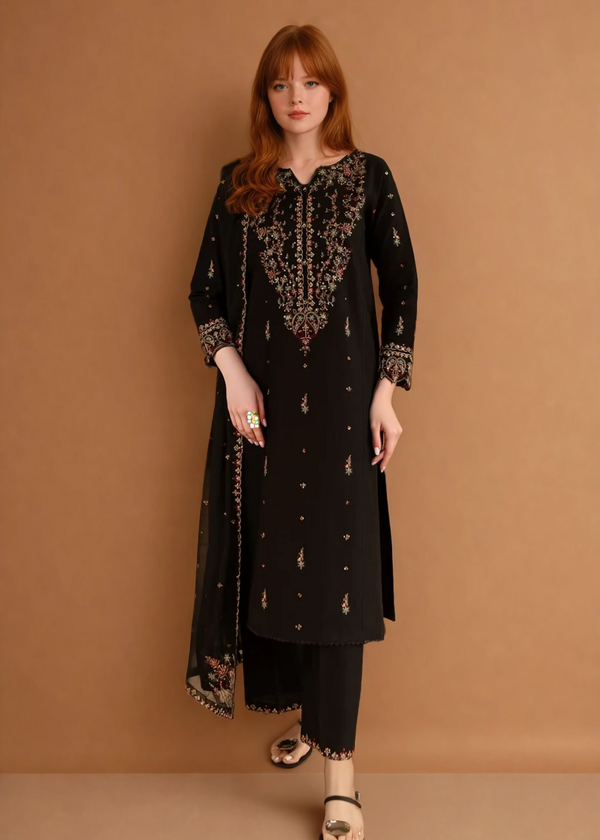 Parsa stiched embroidery 3pc