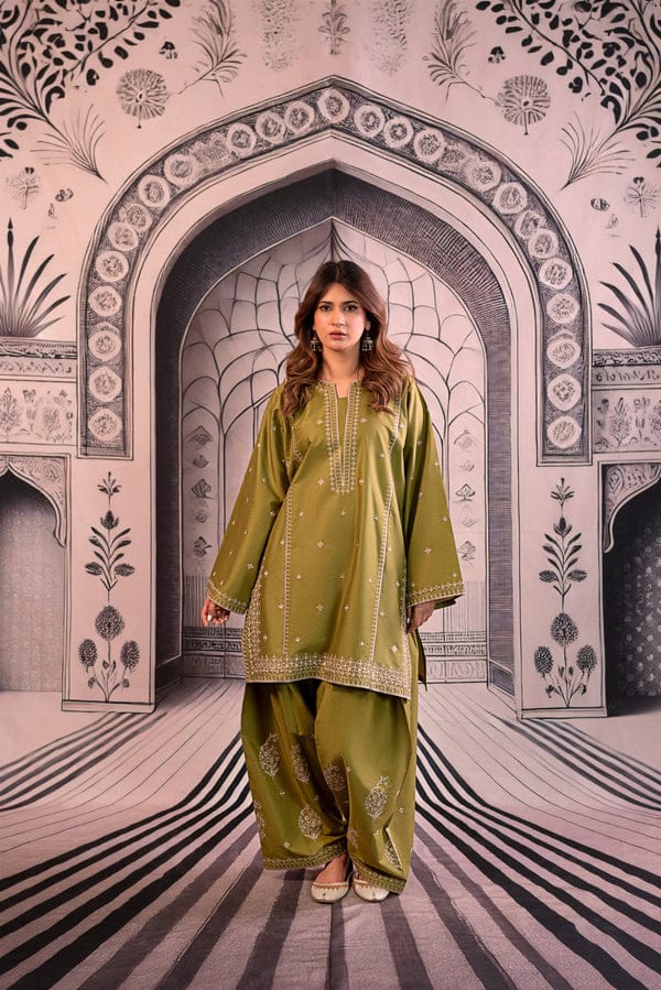 Mehak embroided 2pc - Farshi shalwar 