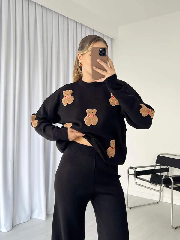  Teddy Bear Sweatshirt Set | Winter arrival 