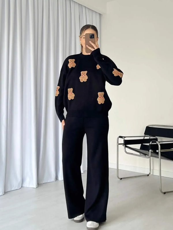  Teddy Bear Sweatshirt Set | Winter arrival 