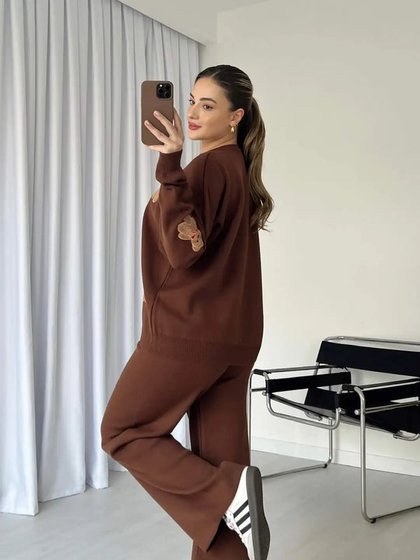  Teddy Bear Sweatshirt Set | Winter arrival 