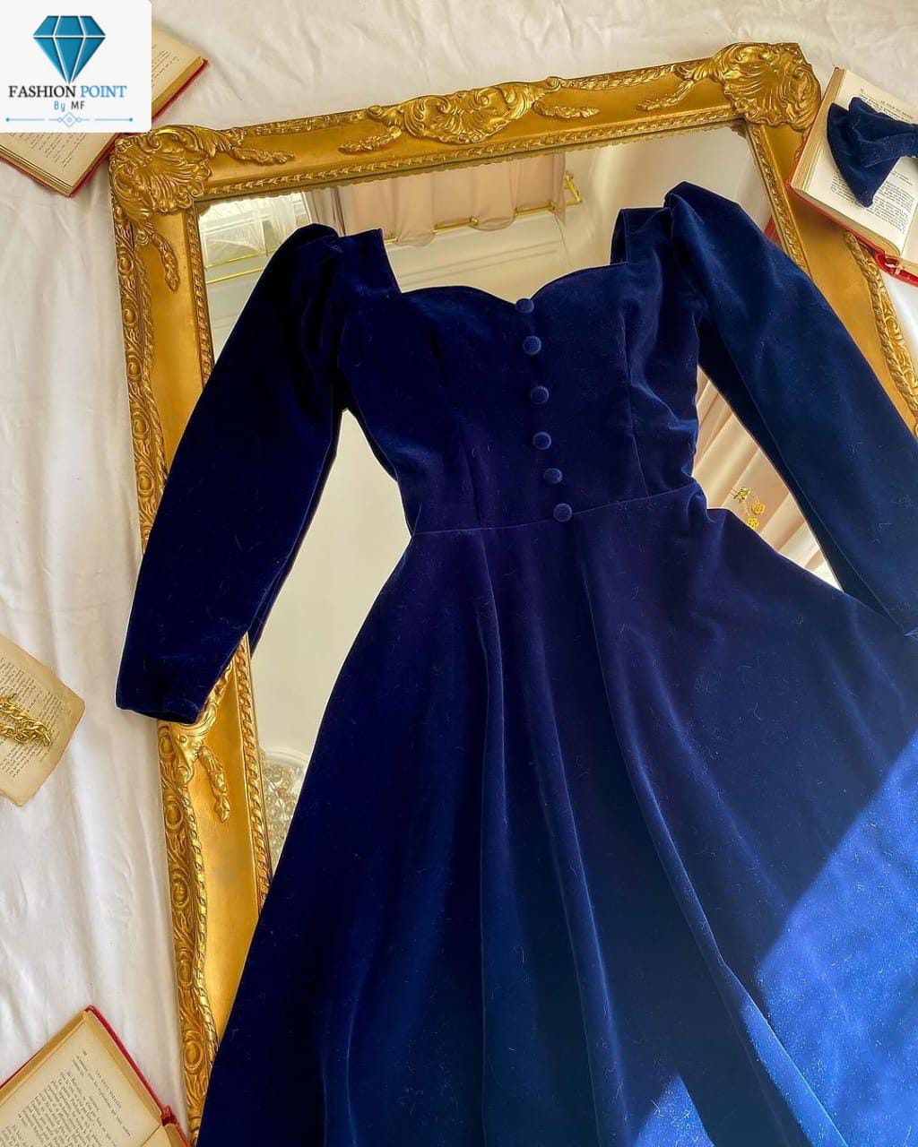 Elegant Velvet frock Winter arrival 