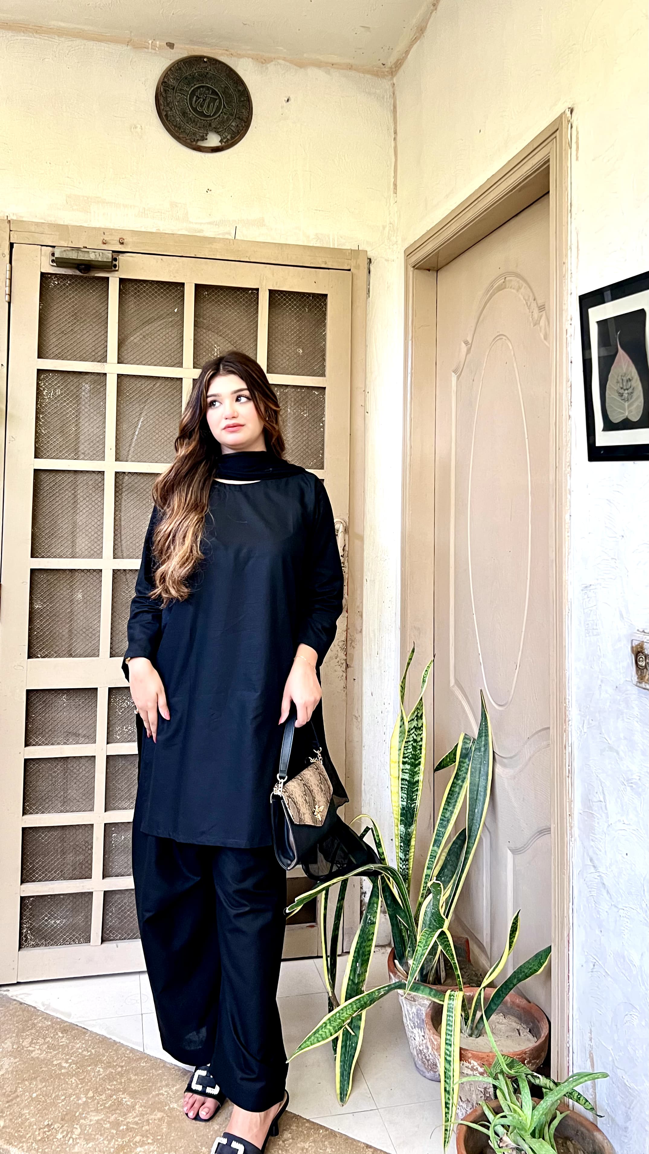Bareeze cotton black 3pc suit
