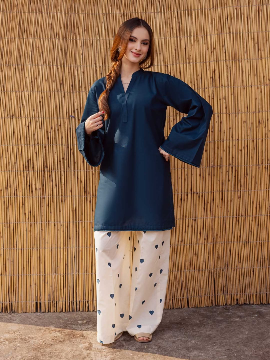 Heart Co ORD Set | Dhanak 2pc