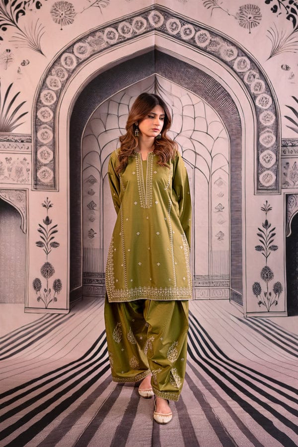 Mehak embroided 2pc - Farshi shalwar 