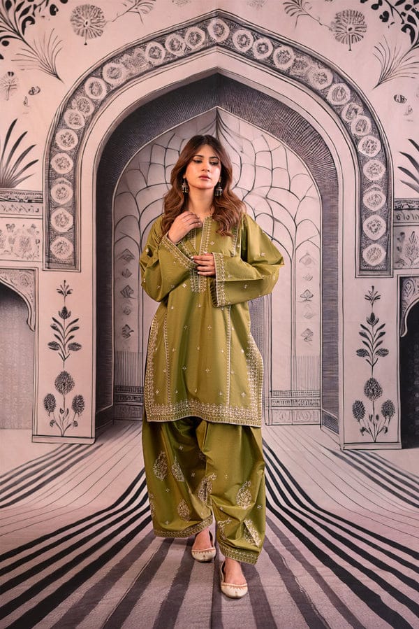 Mehak embroided 2pc - Farshi shalwar 