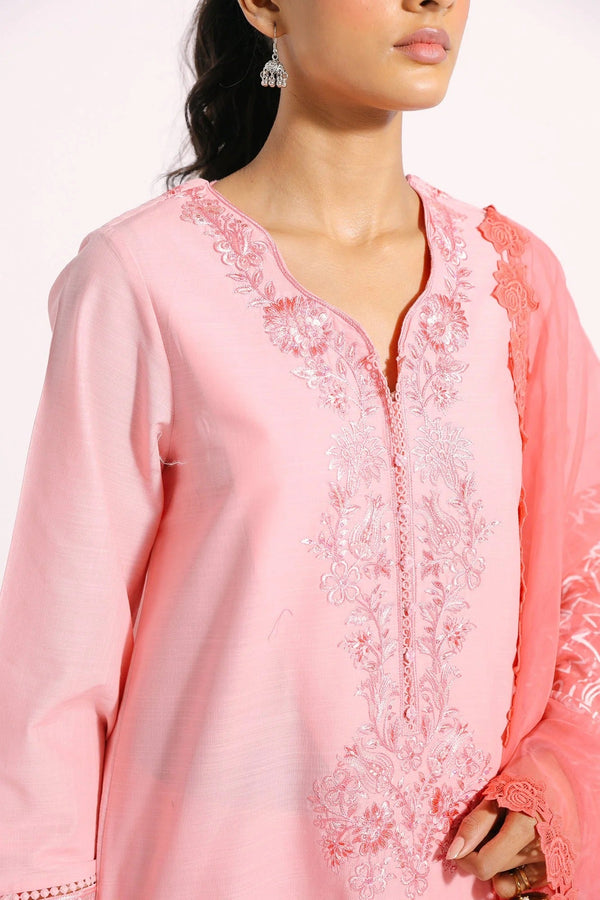 Embroidered Pink Traditional Suit