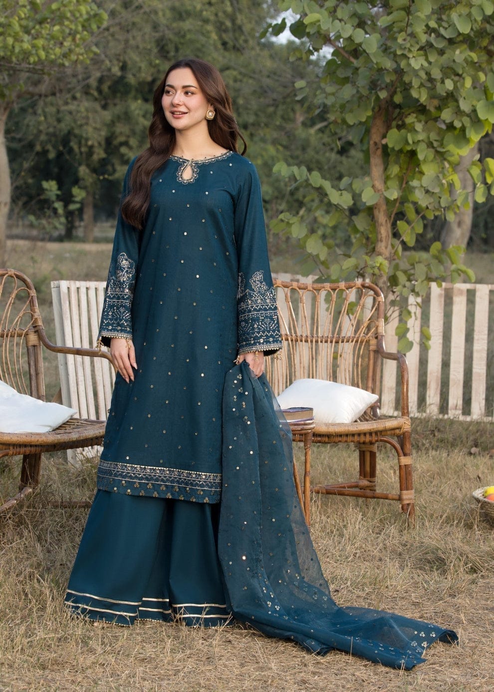 Hania amir embroidered 3pc