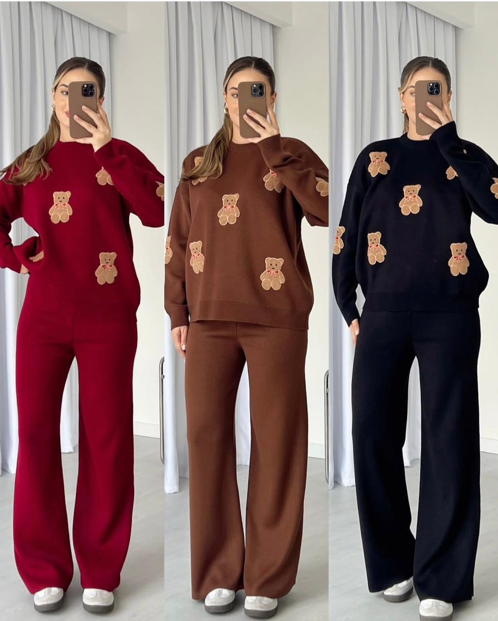  Teddy Bear Sweatshirt Set | Winter arrival 
