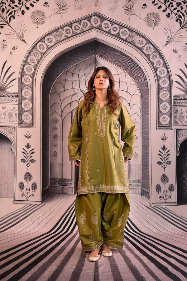 Mehak embroided 2pc - Farshi shalwar 