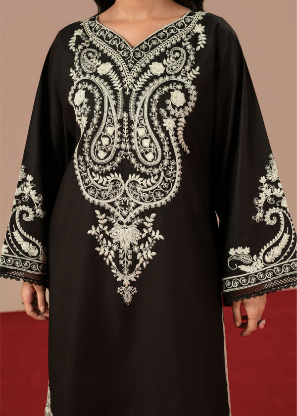 Embroidered Black Moonlight Dress