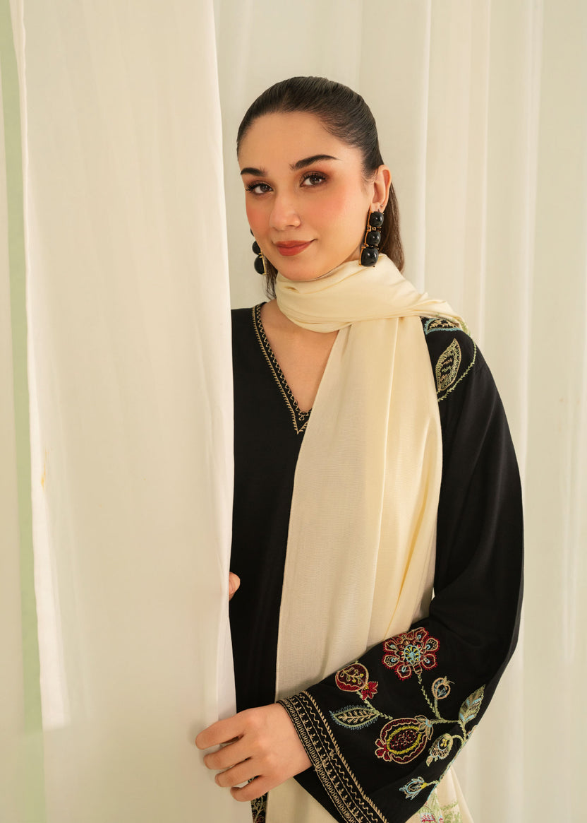 Embroidered Black Kurta Set