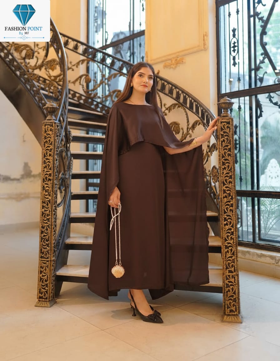 Cap Shawl with long body fitted Maxi 